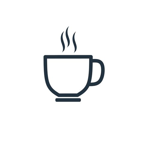 A Cup Of Hot Coffee Icon Isolated On A White Background Coffee Symbol