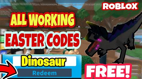 All New Secret Easter Working Codes Dinosaur Simulator Roblox Youtube