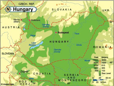 Click pe ea (apare doar la obiectivele care au. Harta Ungaria: consulta harta fizica a Ungariei pe ...