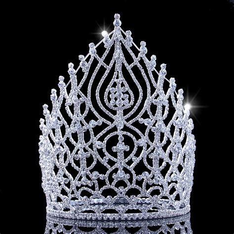 21 5cm 8 4in height rhinestone pageant crowns alloy large tiaras and crowns princess head
