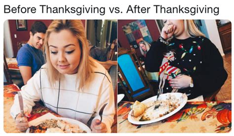 Before Thanksgiving Vs After Thanksgiving Christmas Sweater Before Thanksgiving Vs After