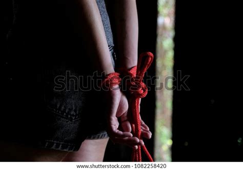 Womans Hand Tied Rope Stock Photo Shutterstock
