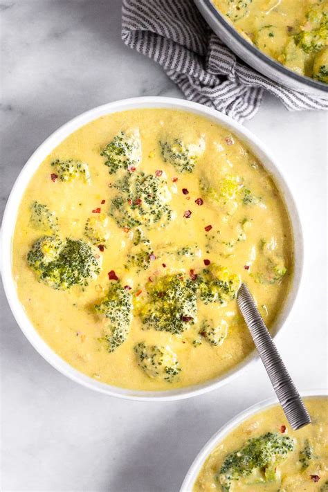 25 Minute Easy Vegan Broccoli Cheese Soup Eat The Gains Recipe