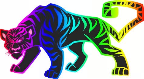 Rainbow Tiger By Nightwind Dragon On Deviantart