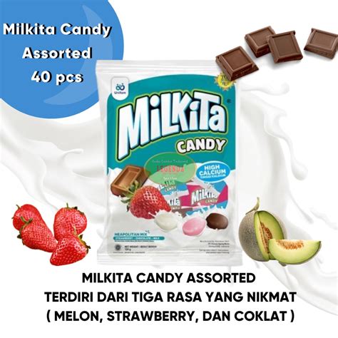 Jual Milkita Assorted Milk Candy Isi 40 Pcs Susu Cokelat Coklat Enak Bergizi Shopee Indonesia