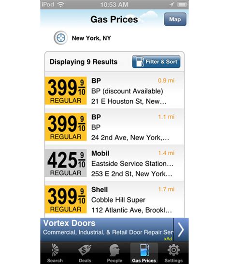 Gas price app