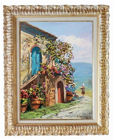 Tuscan Country House Italy Painting By Giuseppe Landi