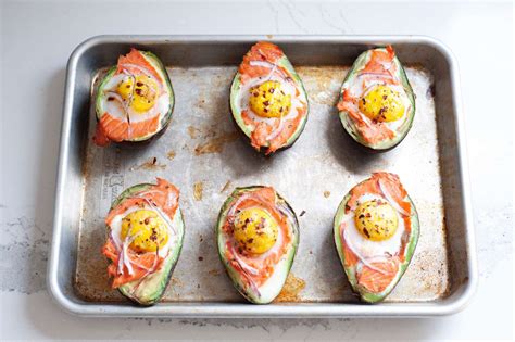 Baked Eggs In Avocado With Salmon Recipe