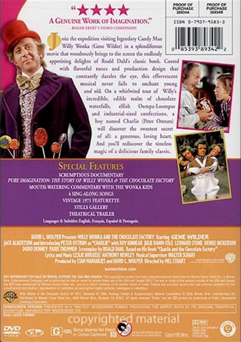 Willy Wonka The Chocolate Factory Widescreen Dvd Dvd Empire