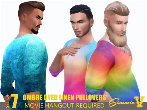 Simmiev Ombre Pullovers For Men Mod Sims 4 Mod Mod For Sims 4