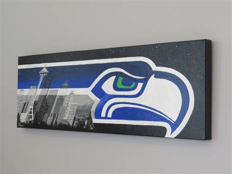 Seattle Art Seahawks Painting Super Bowl Xlviii Seattle