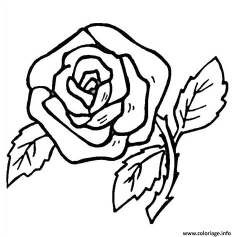 Coloriage Fleur Rose Simple Et Facile Dessin Fleurs à Imprimer