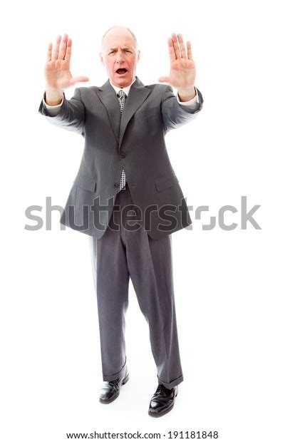 Businessman Stopping Hand Gesture Stock Photo 191181848 Shutterstock