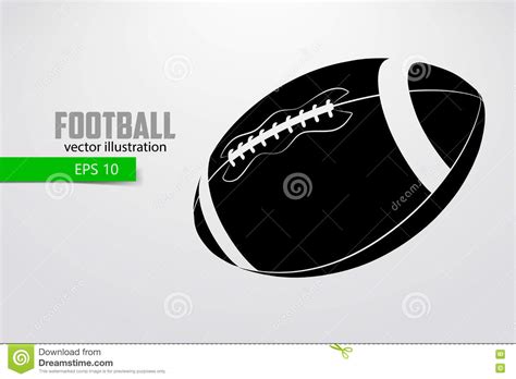 Silhouette of a Football Ball. Stock Vector - Illustration of game