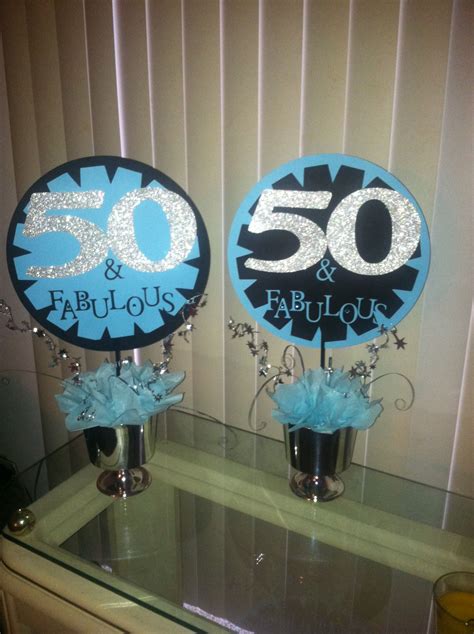 50 And Fabulous Diy 50th Birthday Centerpieces 50 And Fabulous Diy Art