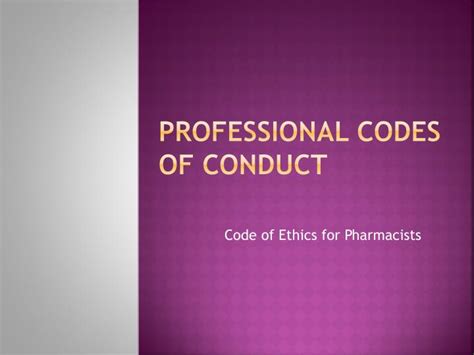 Ppt Professional Codes Of Conduct Powerpoint Presentation Free