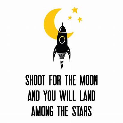 Shoot Moon Quotes Wall Stars Land Among