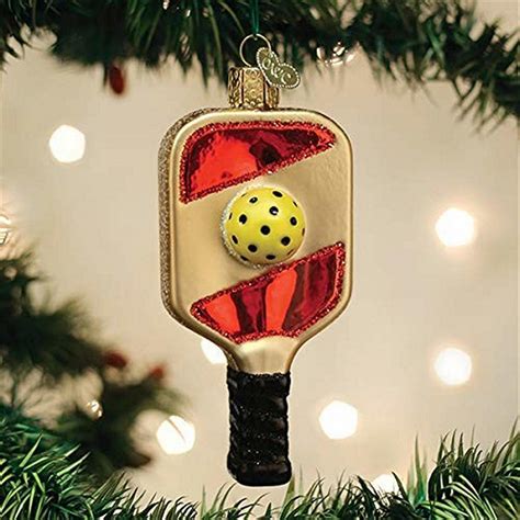 Old World Christmas 44158 Pickleball Paddle Glassblown Ornament