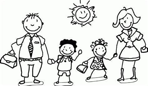 Coloring Page Of A Family - Coloring Home