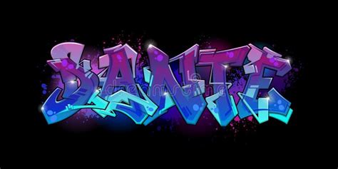 A Cool Genuinue Wildstyle Graffiti Name Design Dante Stock Vector