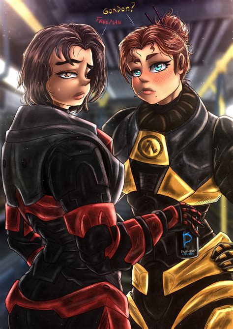 Half-Life Decay - Colette Green 'n' Gina Cross by BlueWolfArtista on