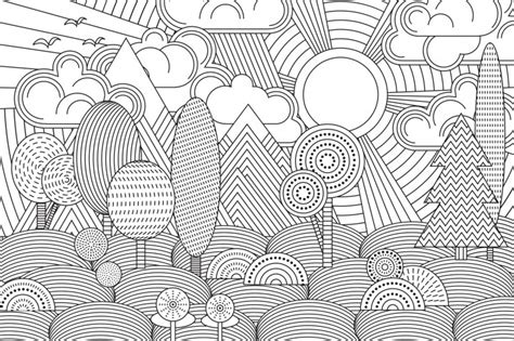 Disegni facili copiali a matita o con la biro portale bambini. Completare! Disegni Di Paesaggi Facili - Disegni da colorare stampabili