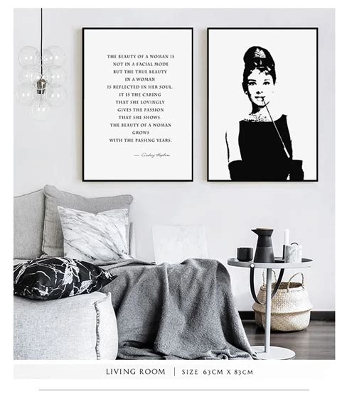 Modern Art Women Wall Art Sex Oil Painting Canvas Fashion Audrey Hepburn Stars Oil Painting For