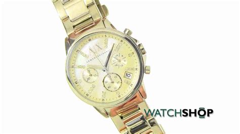 Shop 18 top armani exchange women's watches and earn cash back from retailers such as forzieri, gilt and rue la la all in one place. Armani Exchange Ladies' Chronograph Watch (AX4327) - YouTube