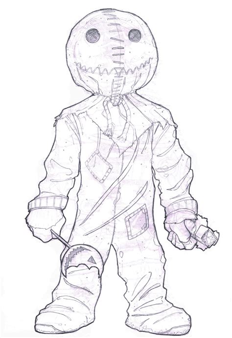 You can color this beautiful trick or treat coloring page and many more halloween themed coloring sheets. Sketch Paddys: Trick 'r Treat Sam