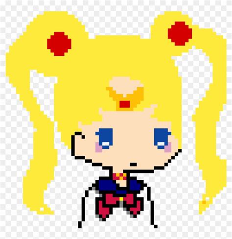 Sailor Moon Chibi Minecraft Derp Pixel Art Hd Png Download