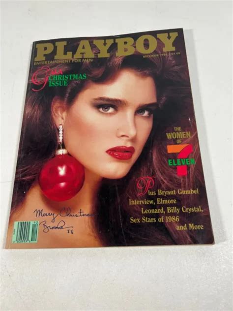Vintage Playboy Magazine December Brooke Shields Laurie Carr