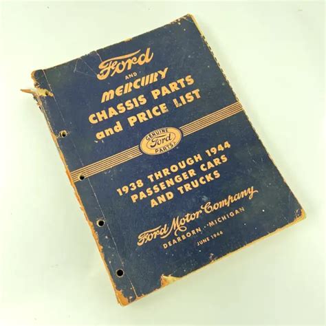 Ford And Mercury Chassis Parts And Price List Thru Genuine