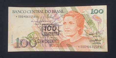 C 211a CÉdula 100 Cruzeiros Cc Em 100 Cruzados Novos 1990 Banco
