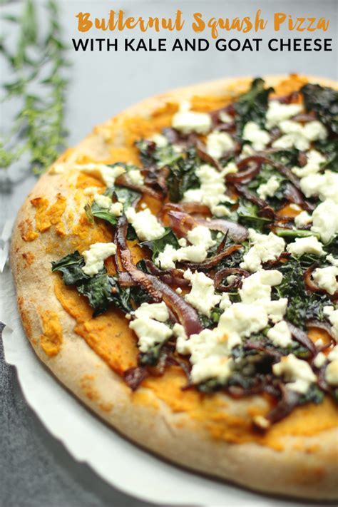 Add the kale, followed by the goat cheese and shredded mozzarella. Butternut Squash Pizza with Kale and Goat Cheese - The ...