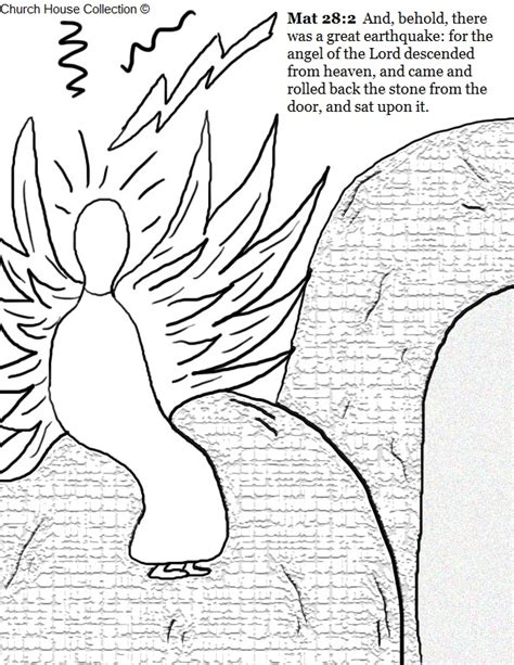 Church House Collection Blog Easter Tomb Coloring Page The Angel Of