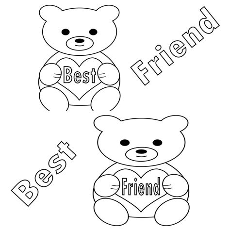Printable Best Friend Coloring Pages Printable Best Friend Coloring Pages , Cute , My Best Friend