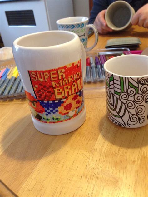 Sharpie Mugs Draw Your Design Bake In Over At 350 Degrees For 30 Mins
