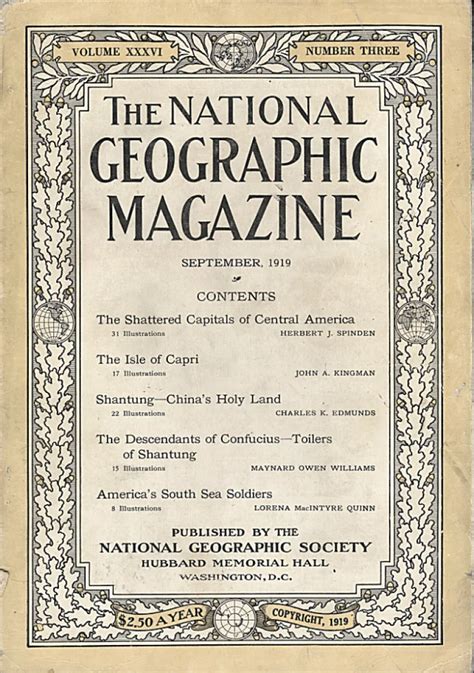 National Geographic September 1919 At Wolfgangs