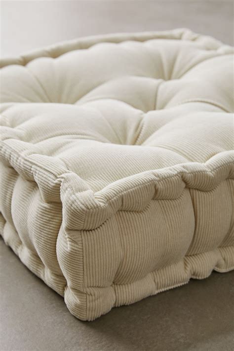 This flower pillow can be used as a floor pillow in a kids' room or as a decorative pillow. Washed Corduroy Floor Pillow | Floor pillows, Big floor ...