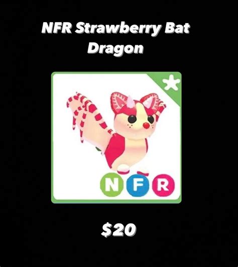 Adopt Me Adopt Me Strawberry Bat Dragon Adopt Me Pets Video Gaming