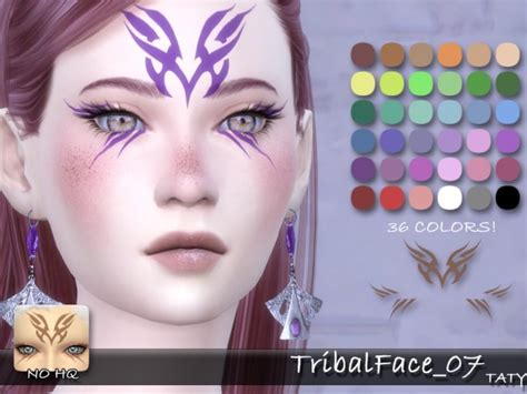 Simsworkshop Tribal Face By Taty • Sims 4 Downloads