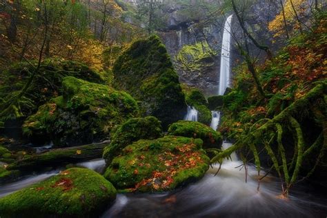 Elowah Falls Columbia River Gorge In Oregon Photo By Ron Coscorrosa