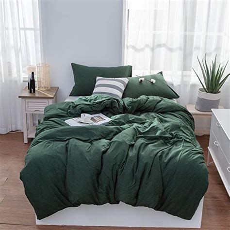 Find great deals on ebay for dark green bedding and green duvet set. Amazon.com: LIFETOWN Jersey Knit Cotton Duvet Cover Set ...