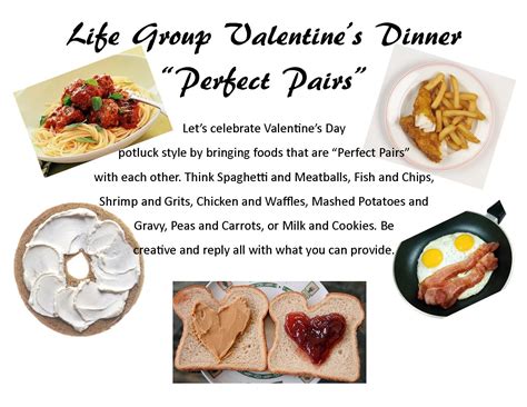 Perfect Pairs Potluck Valentines Day Themed Party Food Potluck