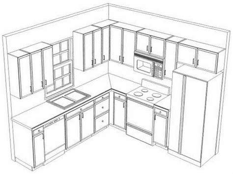 It may also include measurements, furniture, appliances, or anything else necessary to the purpose of the plan. Kitchen layout | Kitchen cabinet layout, L shape kitchen ...