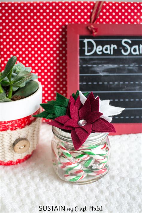 Last minute diy christmas gifts. Last Minute DIY Christmas Gifts: Felt Poinsettia Capped ...