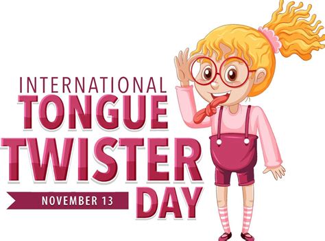 International Tongue Twister Day Logo Design 11668261 Vector Art At