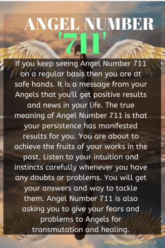 Angel Number 711 Meaning Why You Are Seeing It Mind Your Body Soul