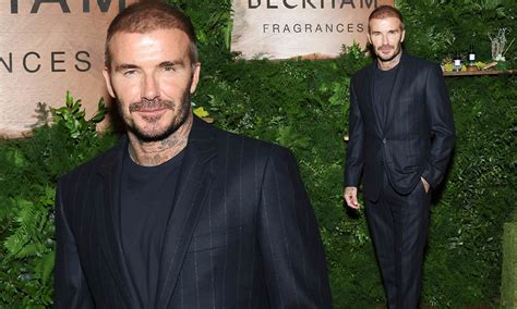 David Beckham Looks Dapper In Black At His Fragrances Launch Party