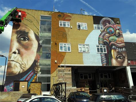 Martin Ron Jiant Collaborate On A New Mural In Hackney Wick London